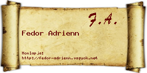 Fedor Adrienn névjegykártya